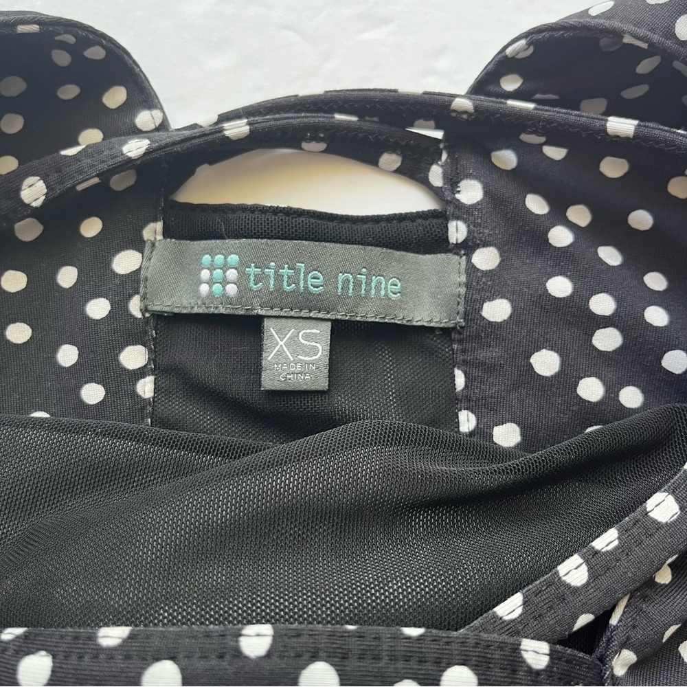 TITLE NINE Black and White Polka Dot Diamalete Mini Dress Size XS - Picture 7 of 9